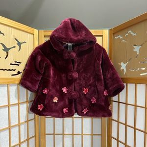 Children’s Place fuzzy burgundy winter jacket 24 months